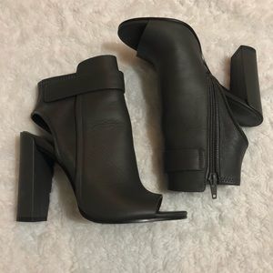 Vince Bringham Leather Open Toe Bootie